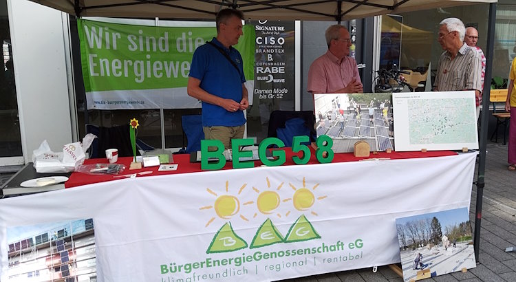 Stand der BEG-58 auf dem ersten Klimatag in Schwerte